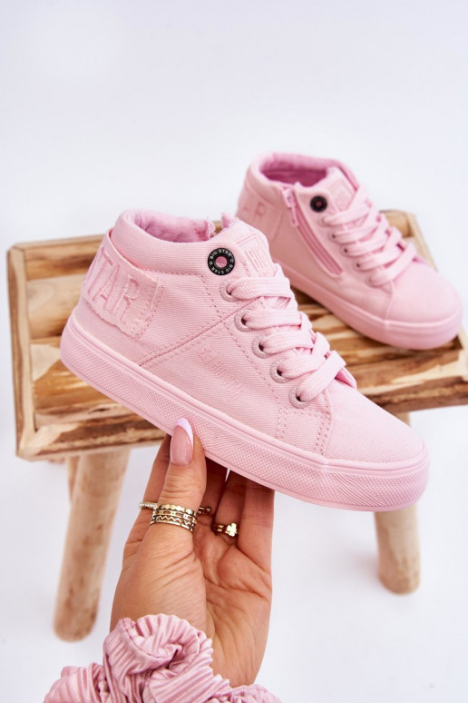 Chaussures de loisirs modèle classique pour enfants avec botte Big Star LL374003 couleur rose