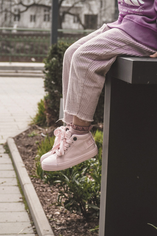 Chaussures de loisirs modèle classique pour enfants avec botte Big Star LL374003 couleur rose