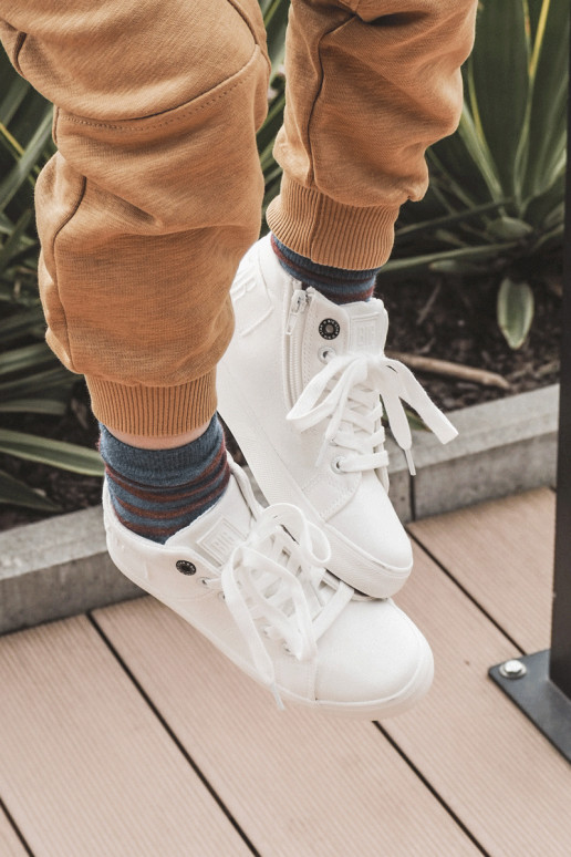 Chaussures de loisirs modèle classique pour enfants avec semelle Big Star LL374002 couleur blanche Chaussures de loisirs modèle classique pour enfants avec semelle Big Star LL374002 couleur blanche