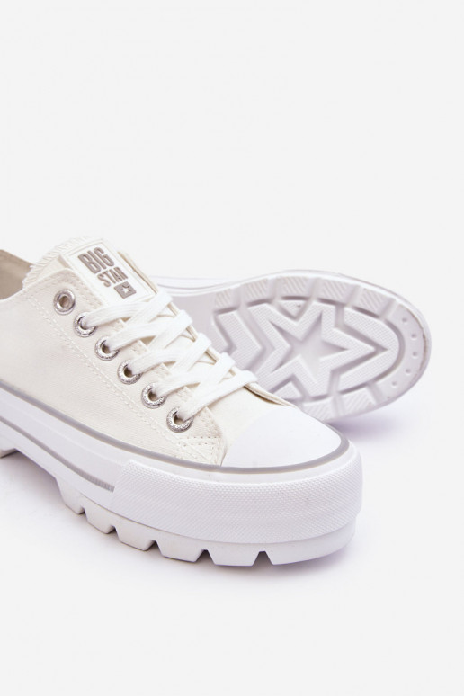 chaussures casual avec plateforme Big Star LL274150 couleur blanche