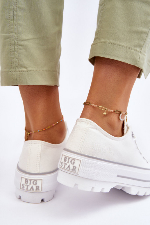 chaussures casual avec plateforme Big Star LL274150 couleur blanche