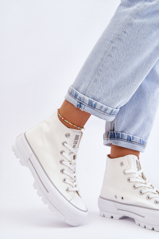 chaussures casual avec plateforme Big Star LL274156 couleur blanche