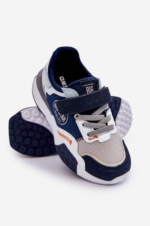 Baskets pour enfants, modèle chaussures, système de mousse à mémoire de forme Big Star LL374225, bleu foncé