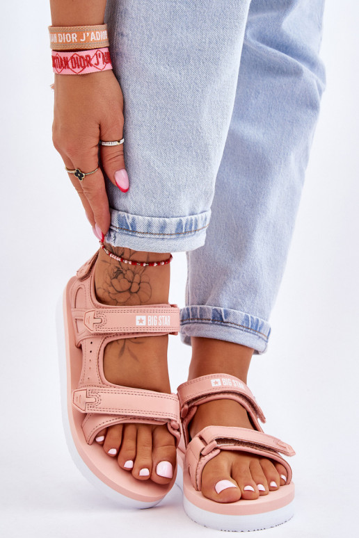 Sandales style sport avec plateforme Big Star LL274788 couleur rose Sandales style sport avec plateforme Big Star LL274788 couleur rose