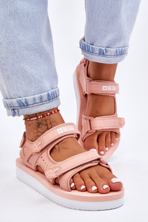 Sandales style sport avec plateforme Big Star LL274788 couleur rose Sandales style sport avec plateforme Big Star LL274788 couleur rose