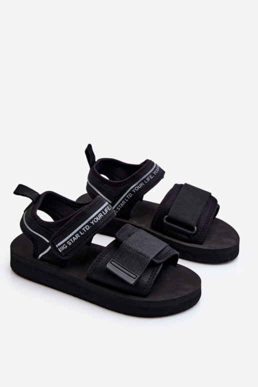 Sandales pour femmes à attaches adhésives Big Star LL274784 couleur noir