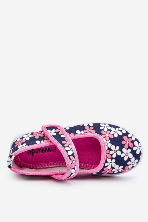Ballerines pour enfants à motifs floraux de couleur bleu-rose Noah Ballerines pour enfants à motifs floraux de couleur bleu-rose Noah