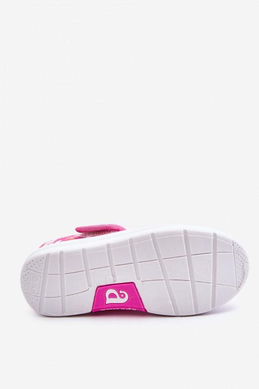 Ballerines enfant à motifs fleuris de couleur rose Noah
