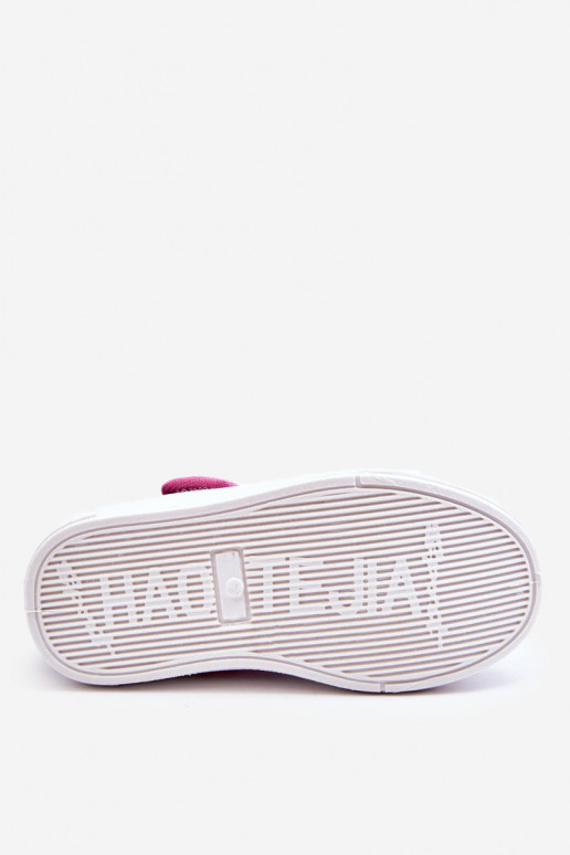 Ballerines enfant à attaches adhésives de couleur bleu-rose Selah Ballerines enfant à attaches adhésives de couleur bleu-rose Selah