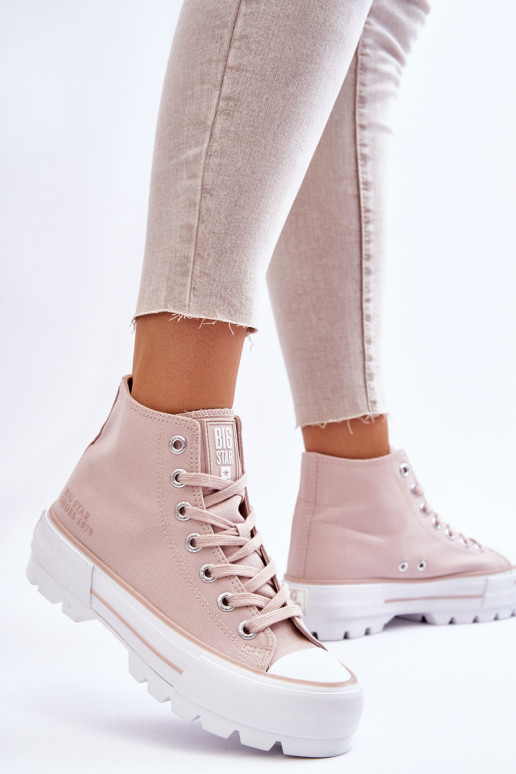 chaussures casual avec plateforme Big Star LL274157 Nude