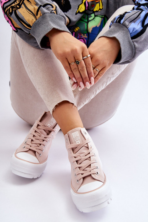 chaussures casual avec plateforme Big Star LL274157 Nude chaussures casual avec plateforme Big Star LL274157 Nude