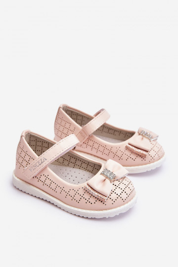 Belles ballerines pour enfants avec un ruban rose Halle