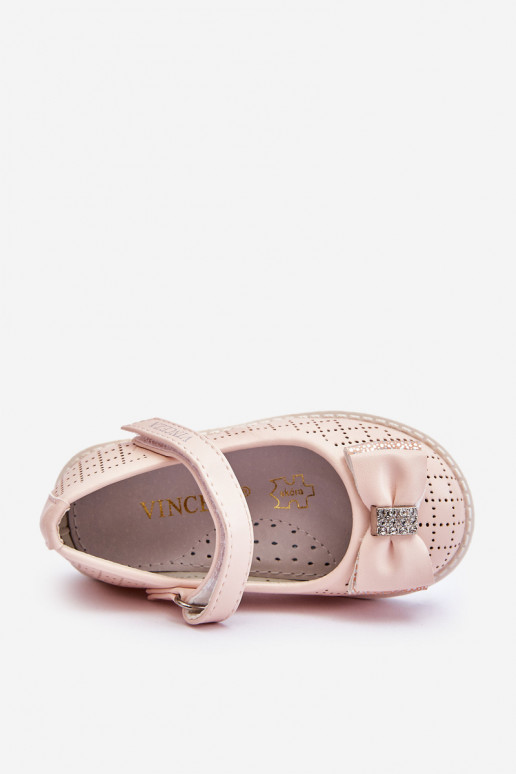 Belles ballerines pour enfants avec un ruban rose Halle