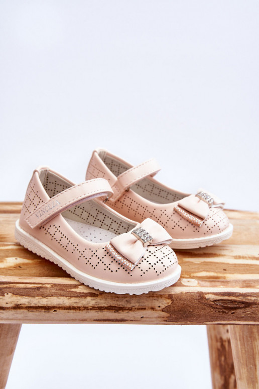 Belles ballerines pour enfants avec un ruban rose Halle