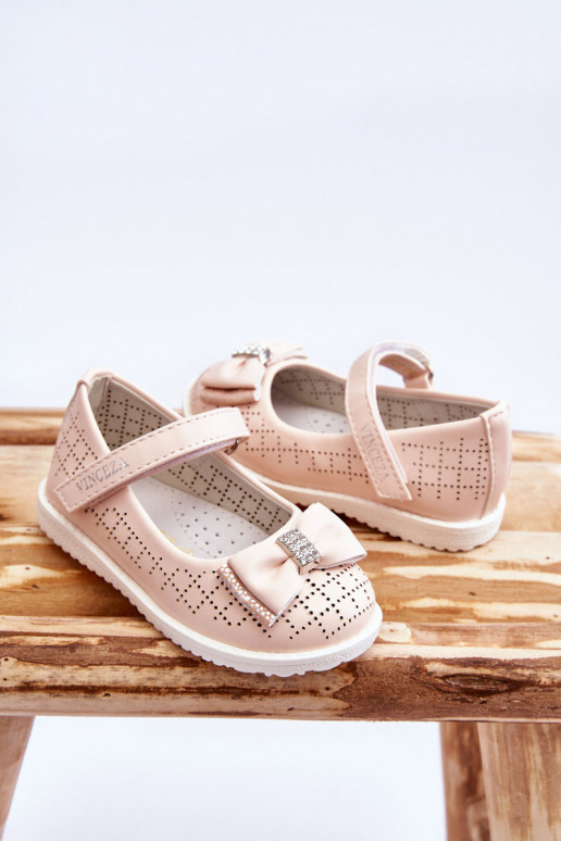 Belles ballerines pour enfants avec un ruban rose Halle