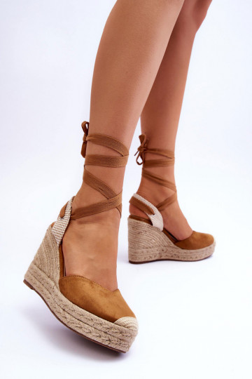 sandales à lacets Lendy marron