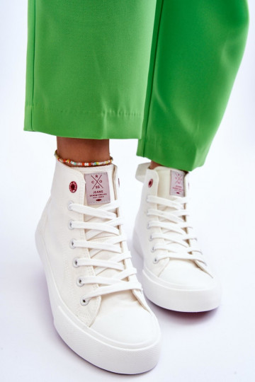 Cross Jeans LL2R4086C chaussures décontractées de couleur blanche avec un modèle classique 2