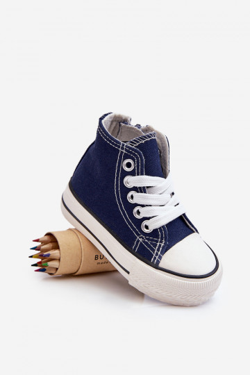 Chaussures pour enfants à semelles zippées en bleu foncé Filemon 2