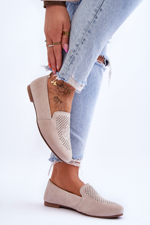 en daim Mocassins beige Giovana