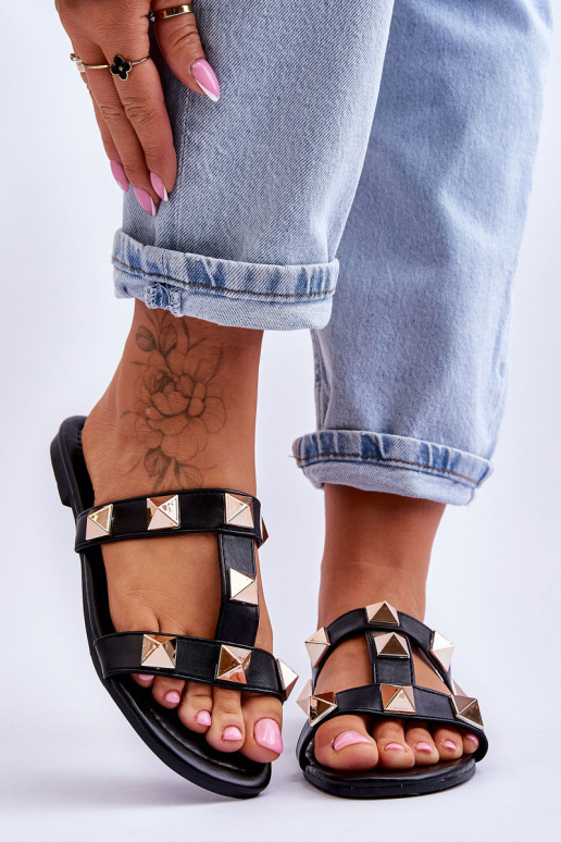 Chaussons couleur noir Mercure