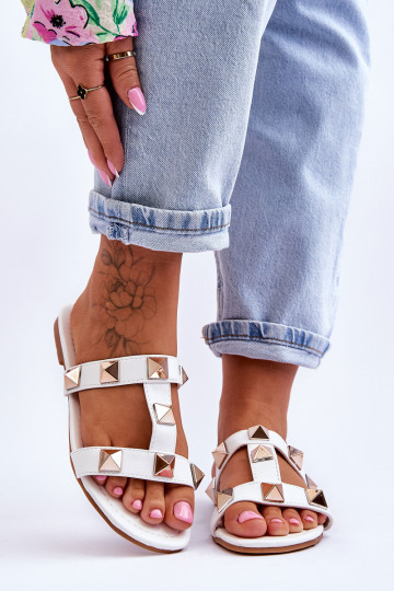 Chaussons de couleur blanc Mercure