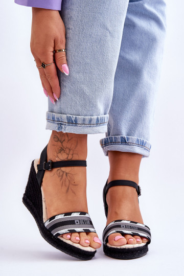 Sandales à plateforme confortables Big Star LL274877 noir