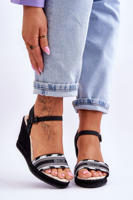 Sandales à plateforme confortables Big Star LL274877 noir Sandales à plateforme confortables Big Star LL274877 noir