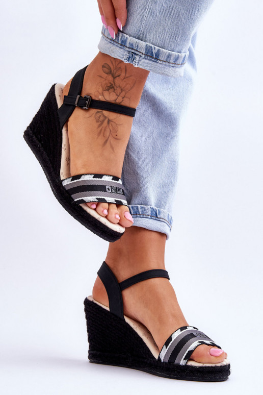 Sandales à plateforme confortables Big Star LL274877 noir Sandales à plateforme confortables Big Star LL274877 noir