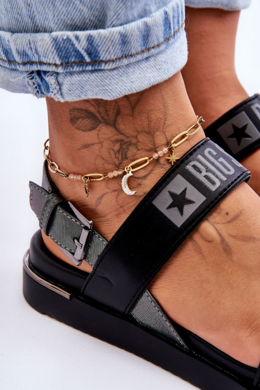 Sandales plates Big Star LL274938 couleur noir