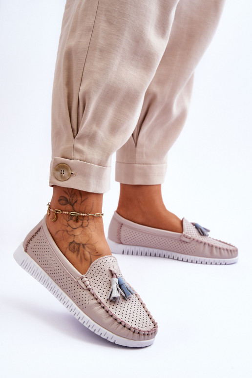 avec éléments ajourés Mocassins Nuance rose clair Lanzarot