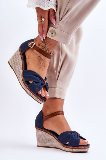 Sandales pour femmes de couleur bleu foncé Daphné 2