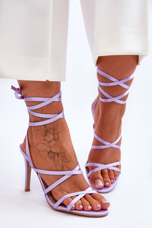 Sandales à talons pour femmes Couleur violet Meya