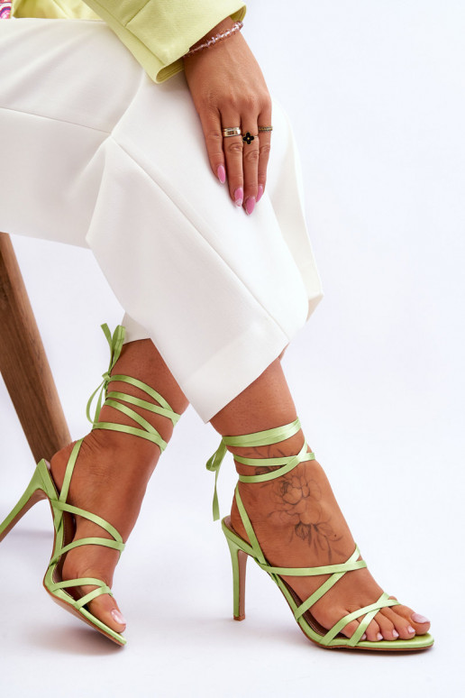 Sandales à talons pour femmes couleur verte Meya