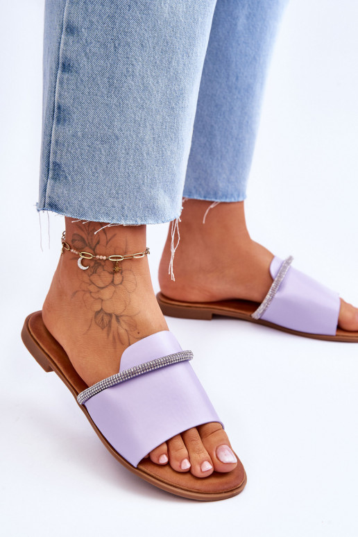 Sandales plates Couleur violet Termen