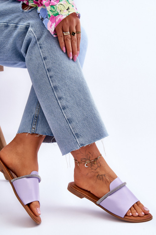 Sandales plates Couleur violet Termen Sandales plates Couleur violet Termen