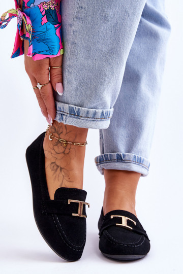 Mocassins classiques à enfiler en noir Carly