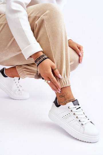 Chaussures style sport Blanc-noir Be First! 2