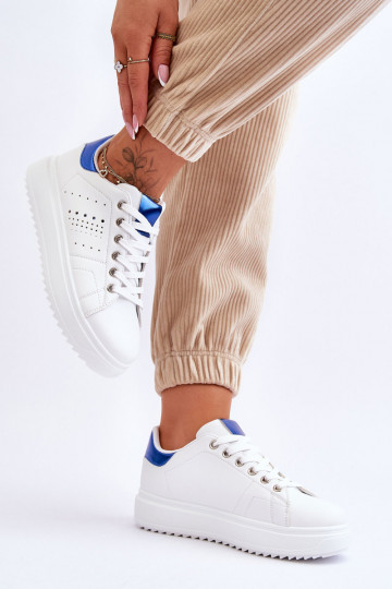 Chaussures style sport Couleur blanc-bleu Be First! 2