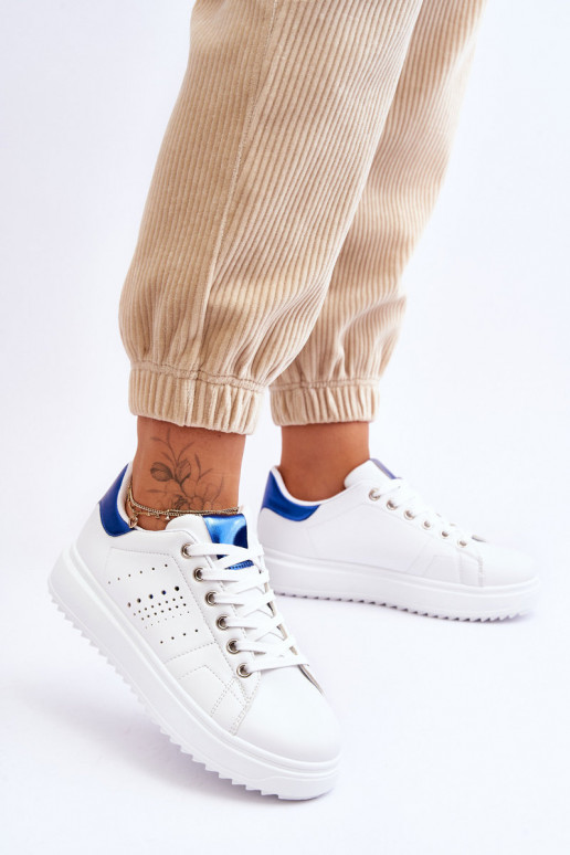 Chaussures style sport Couleur blanc-bleu Be First!
