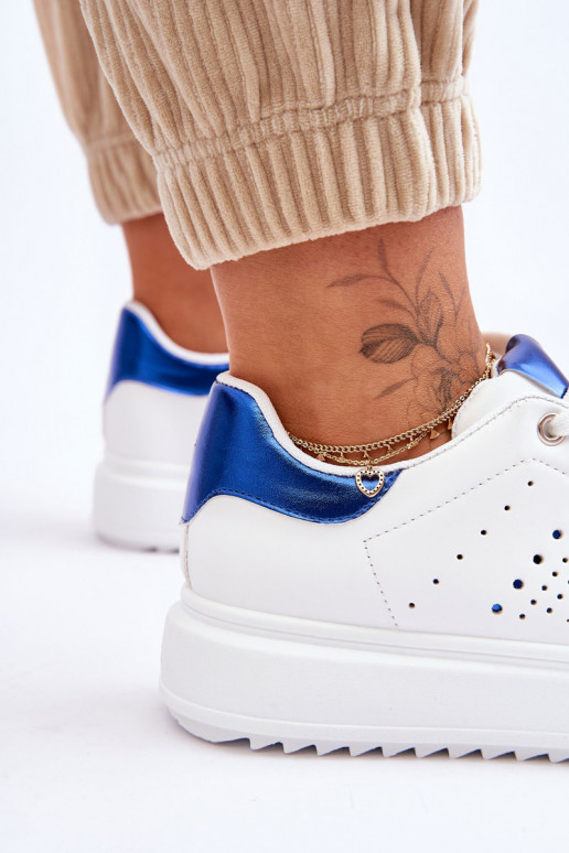 Chaussures style sport Couleur blanc-bleu Be First!