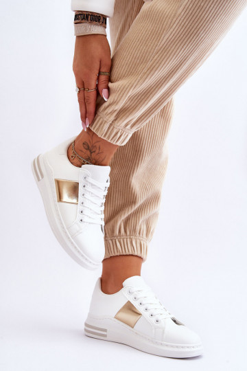 Chaussures de sport modèle classique Couleur blanc-or Follow Me 2