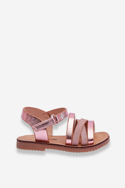 Sandales pour enfants à lanières de couleur rose Isla