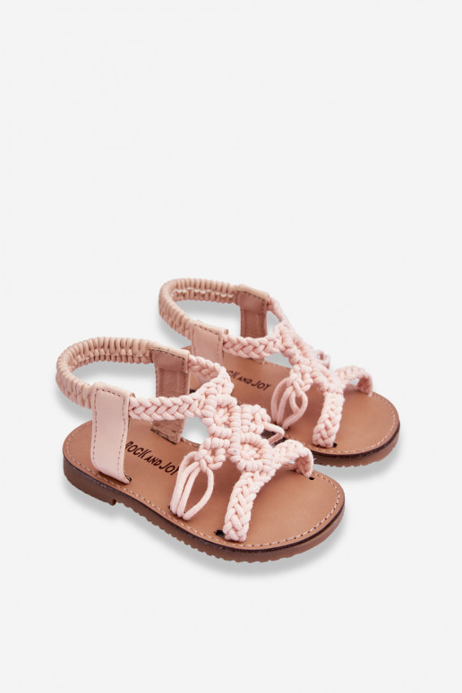Sandales enfant tressées rose Tracy Sandales enfant tressées rose Tracy