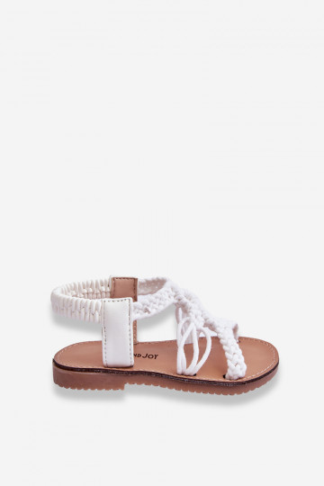 Sandales tressées pour enfants de couleur blanche Tracy 2