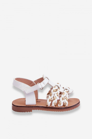 Sandales pour enfants à lanières de couleur blanche Sammy 2