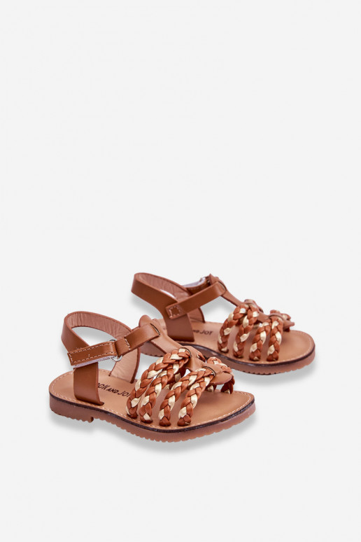 Sandales enfant à brides couleur marron Sammy