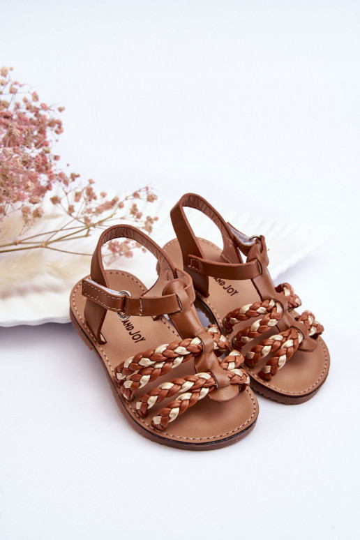 Sandales enfant à brides couleur marron Sammy