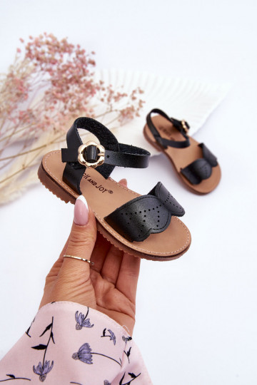 Sandales pour enfants de couleur noire Izzy