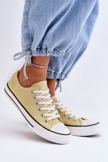 Chaussures de sport pour femmes de style classique de couleur jaune Vegas