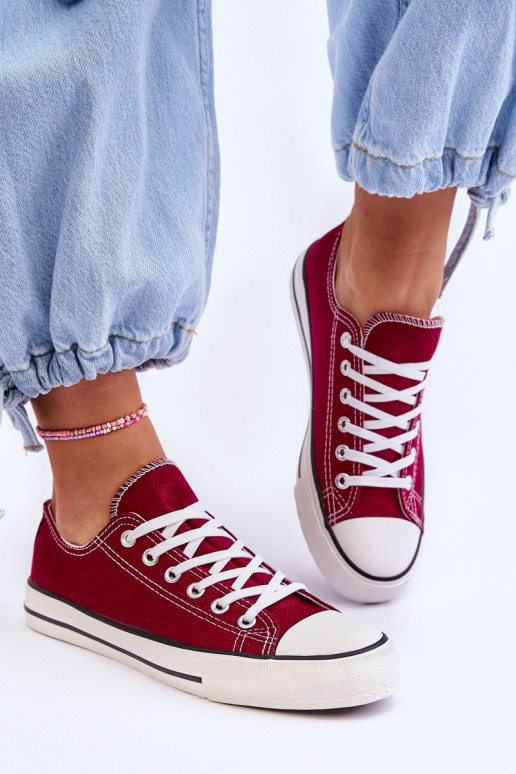 Chaussures de sport pour femmes de style classique de couleur bordeaux Vegas Chaussures de sport pour femmes de style classique de couleur bordeaux Vegas